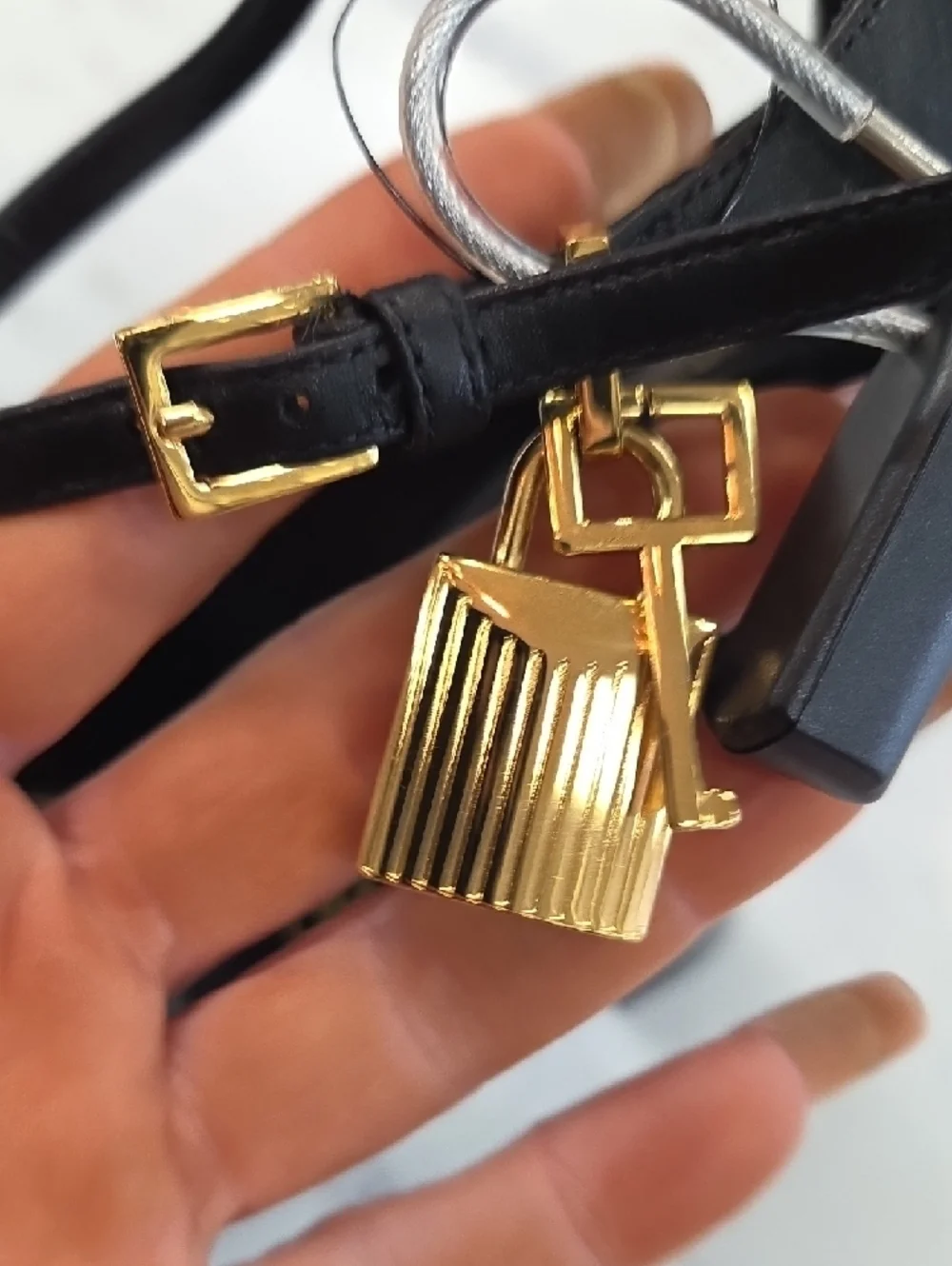 Tom Ford Black Leather Platform Peep-Toe Heels with Gold Buckle